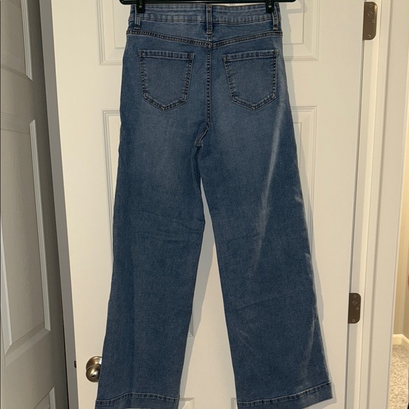 Time and Tru Blue Flare Wide Leg Jeans - Picture 6 of 7